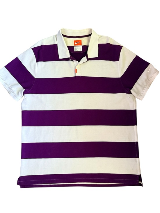 Nike Other - Nike White and Purple Horizontal Stripe Polo